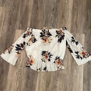 Off the shoulder flora blouse
